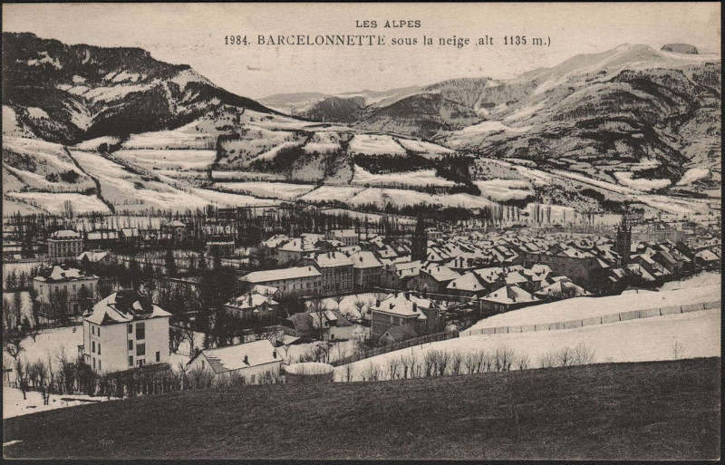 Carte postale ancienne Les Alpes, Barcelonnette
