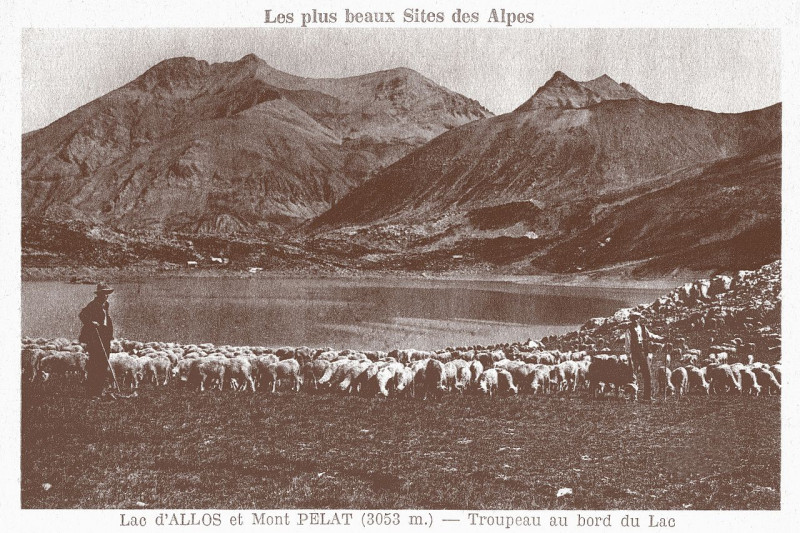 Carte postale ancienne Carte postale ancienne – Les lacs de Lignin  à Colmars