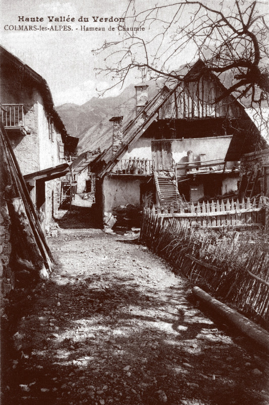 Carte postale ancienne Colmars les Alpes Hameau de Chaumie