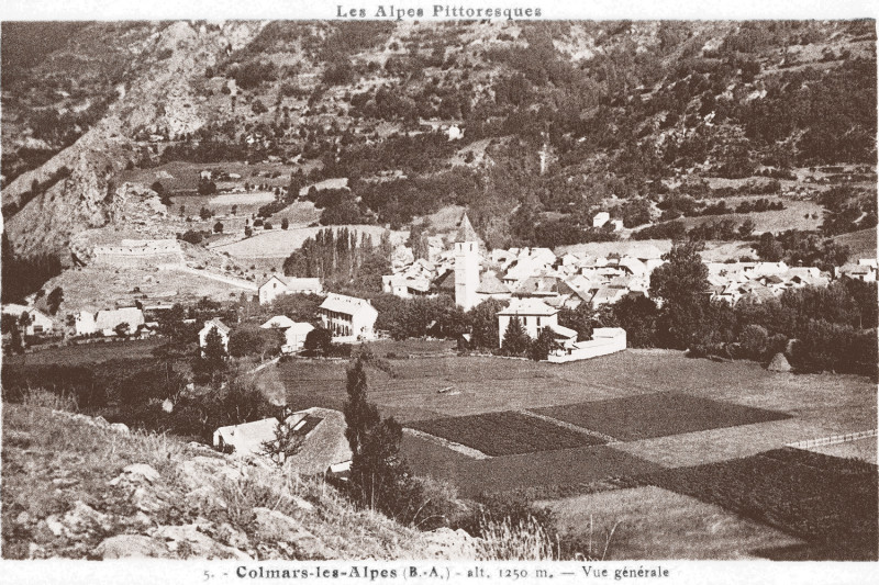 Carte postale ancienne Colmars les Alpes vue générale