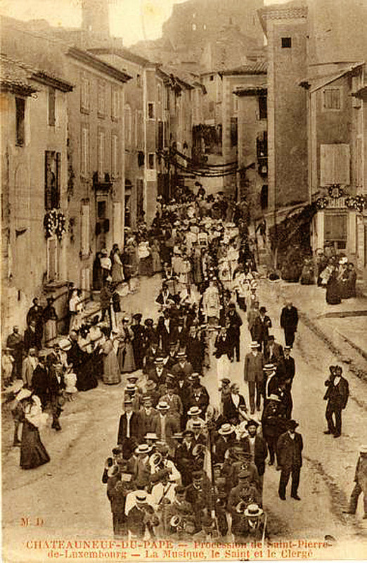 Carte postale ancienne Châteauneuf Fête de Pierre de Luxembourg