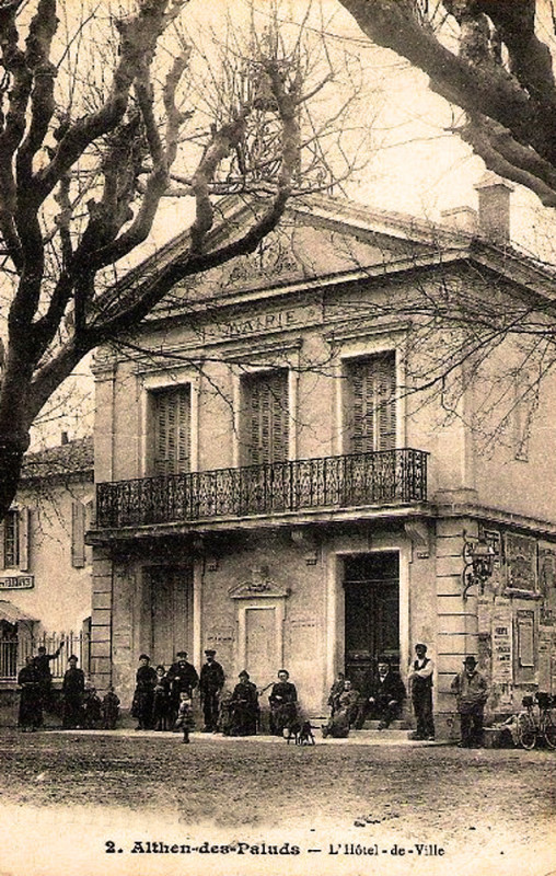 Carte postale ancienne Althen-les-Paluds Mairie