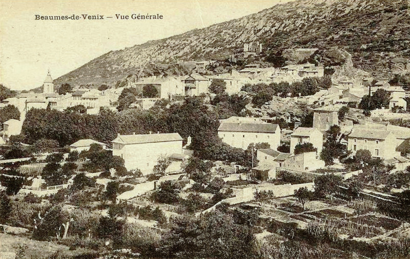 Carte postale ancienne Beaumes quartier des jardins