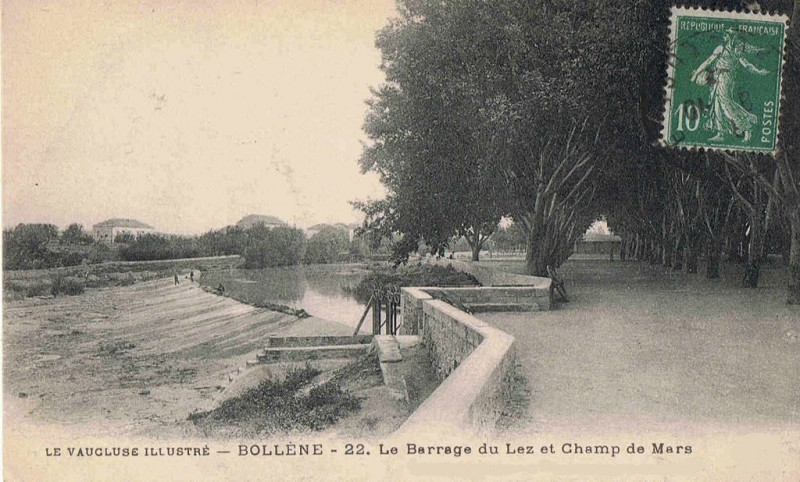 Carte postale ancienne Bollène Barrage du Lez