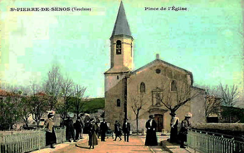 Carte postale ancienne Bollène Saint-Pierre de Sénos l'église