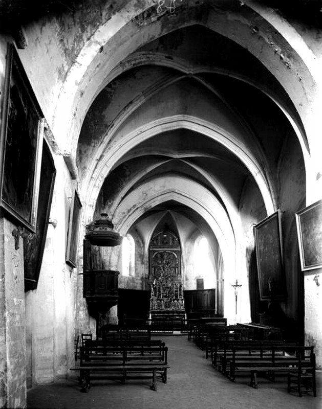 Carte postale ancienne Bonnieux église haute