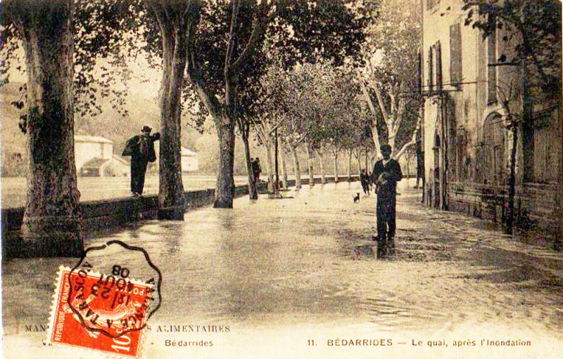 Carte postale ancienne Bédarrides 8 au 15 nov 1907