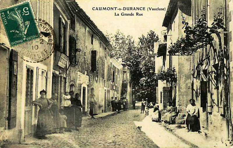 Carte postale ancienne Caumont Grand rue