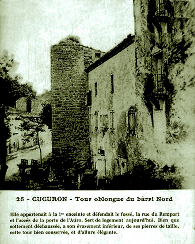 Carte postale ancienne Cucuron Tour oblongue du barri Nord