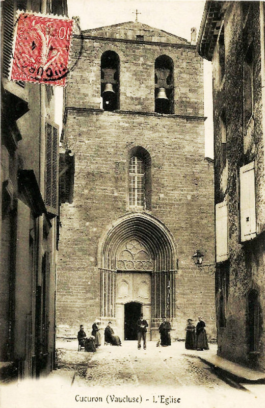 Carte postale ancienne Cucuron église