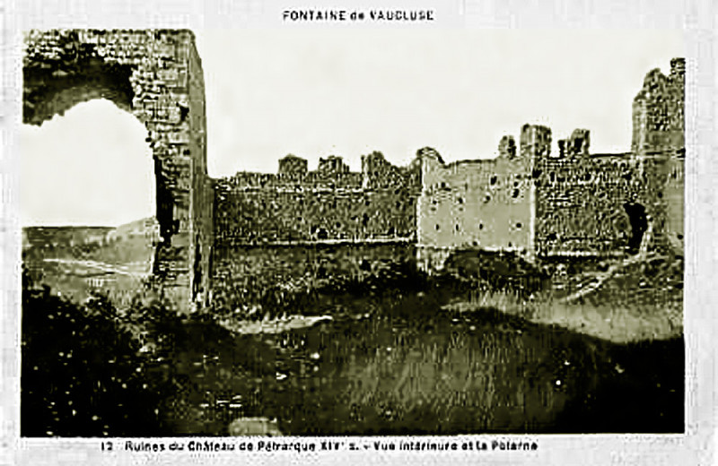 Carte postale ancienne Fontaine-de-Vaucluse Le château XIVe s