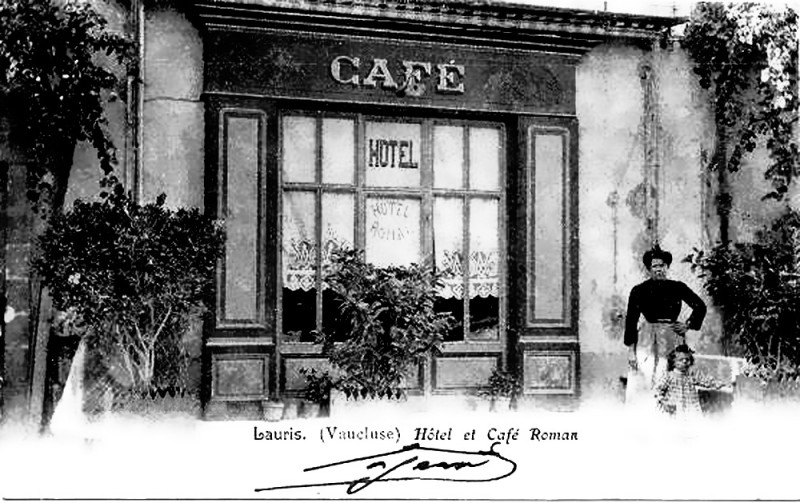 Carte postale ancienne Lauris Hôtel et Café