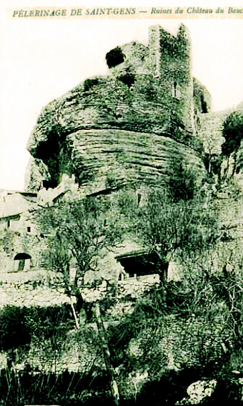 Carte postale ancienne Le Beaucet Ruines du château