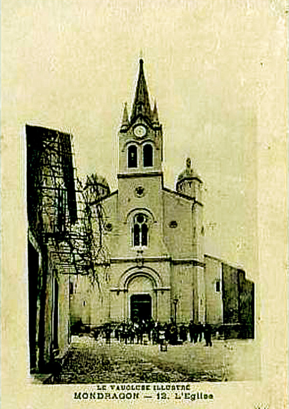 Carte postale ancienne Mondragon église