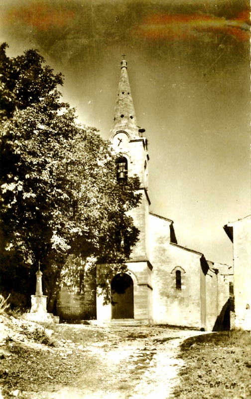 Carte postale ancienne Monieux église