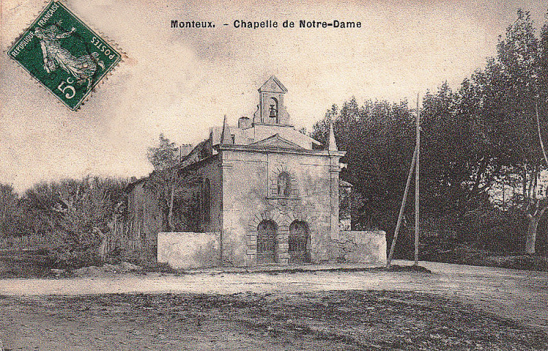 Carte postale ancienne Monteux chapelle Notre-Dame