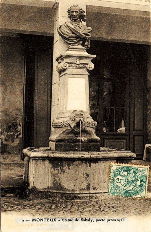 Carte postale ancienne Monteux Monument à Saboly