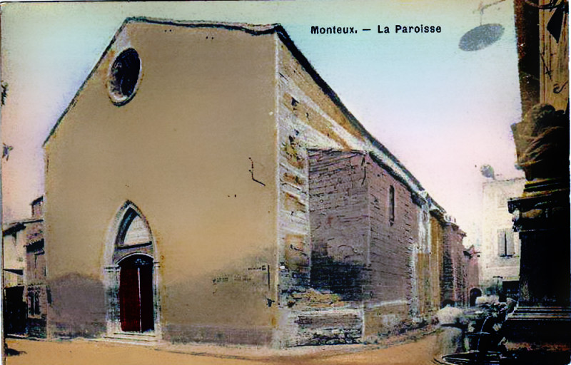 Carte postale ancienne Monteux église paroissiale