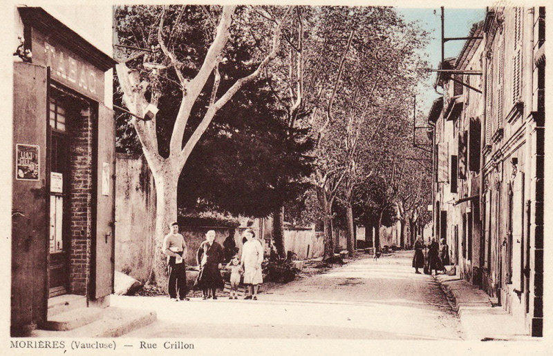 Carte postale ancienne Morières rue Crillon