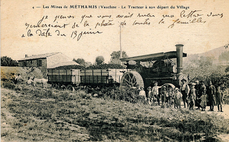 Carte postale ancienne Méthamis Chargement de lignite