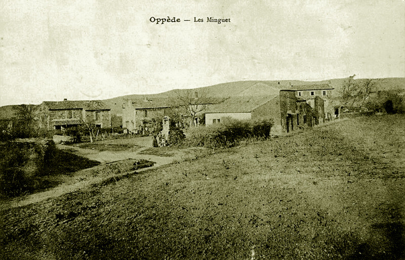 Carte postale ancienne Oppède Les Minguets