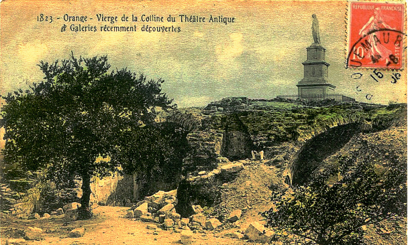 Carte postale ancienne Orange Vierge de la colline 1906