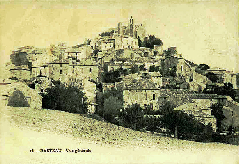 Carte postale ancienne Rasteau vue du village