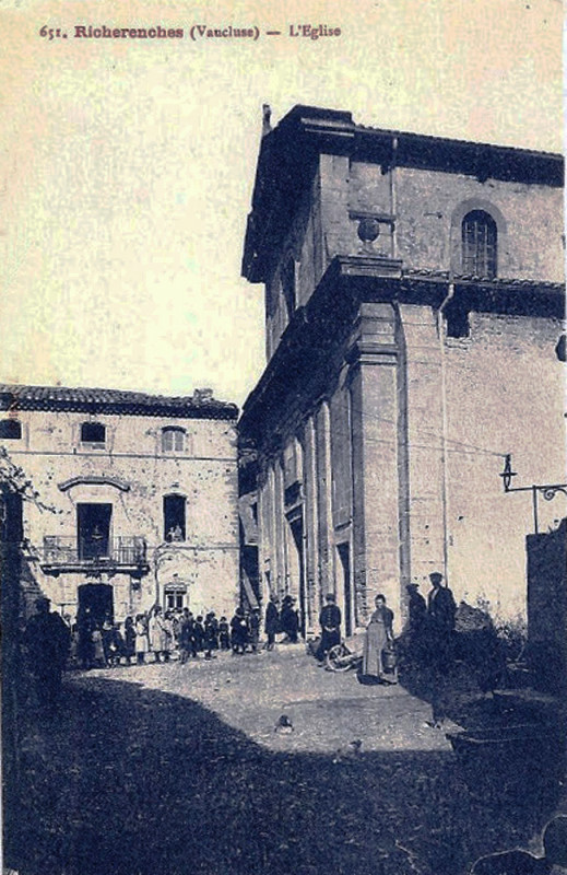 Carte postale ancienne Richerenches église