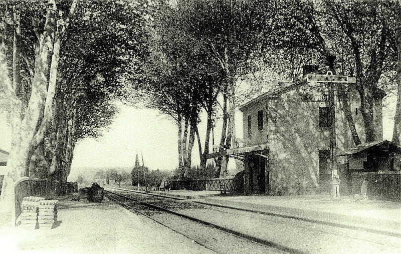 Carte postale ancienne Robion gare