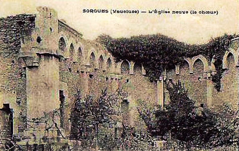 Carte postale ancienne Sorgues Choeur de l'église neuve