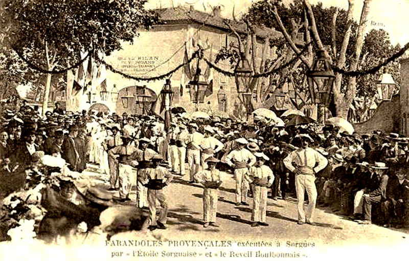 Carte postale ancienne Sorgues farandoles
