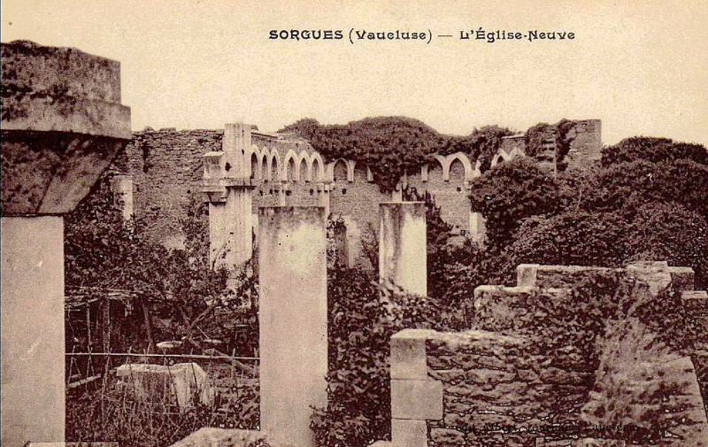 Carte postale ancienne Sorgues l'église neuve