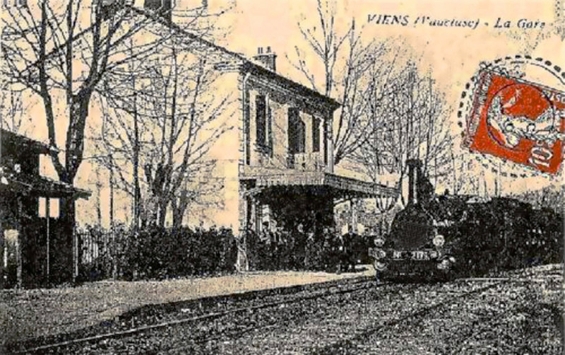 Carte postale ancienne Viens La Gare