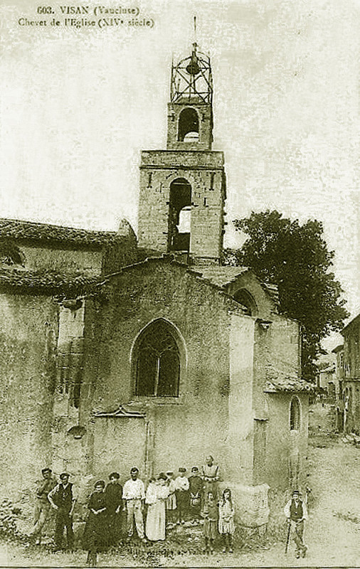 Carte postale ancienne Visan chevet de l'église