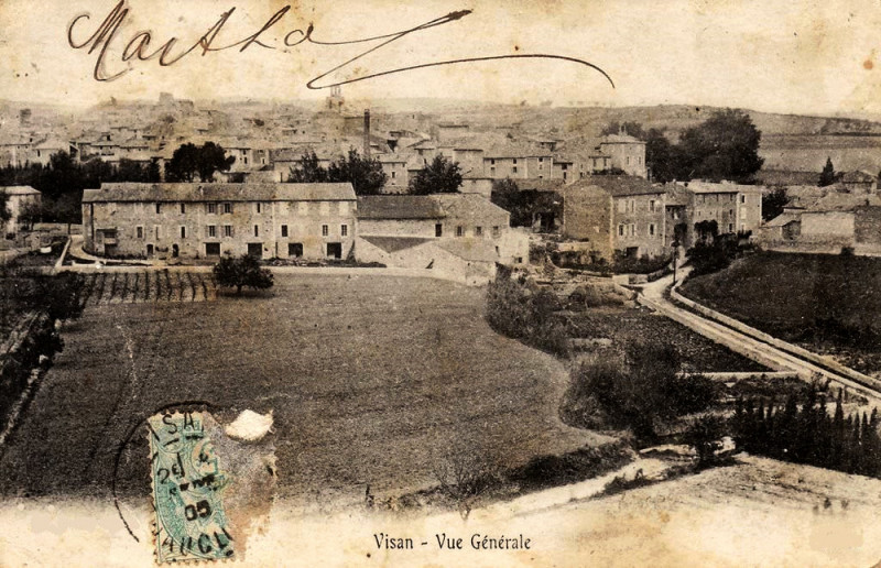 Carte postale ancienne Visan vue générale