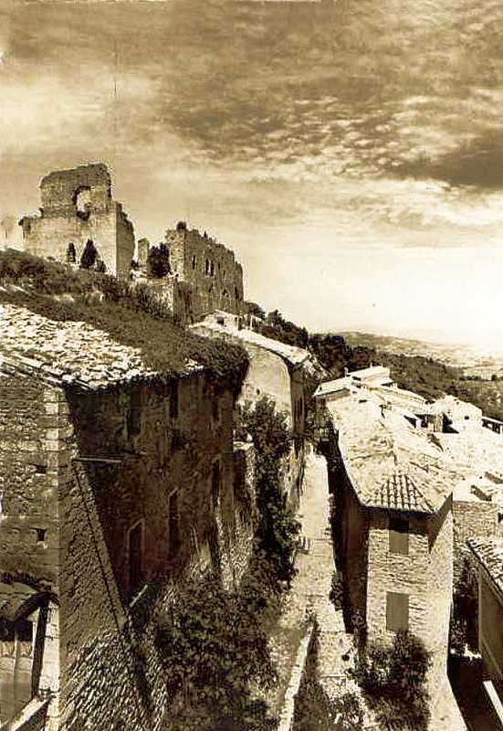 Carte postale ancienne Crestet château féodal