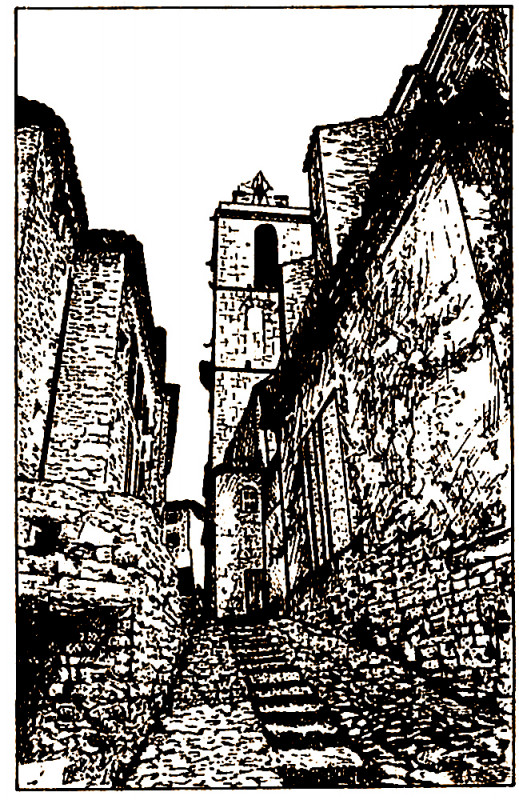 Carte postale ancienne Gordes vieille rue
