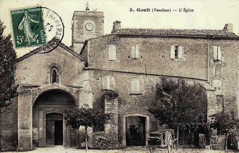 Carte postale ancienne Goult l'église romane