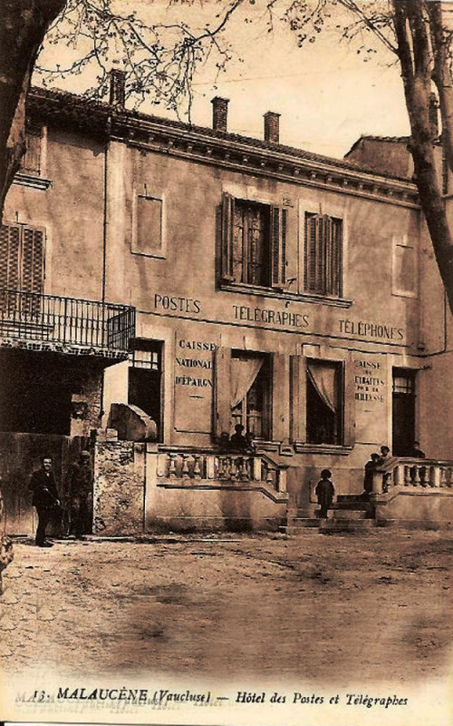 Carte postale ancienne Malaucène Ptt