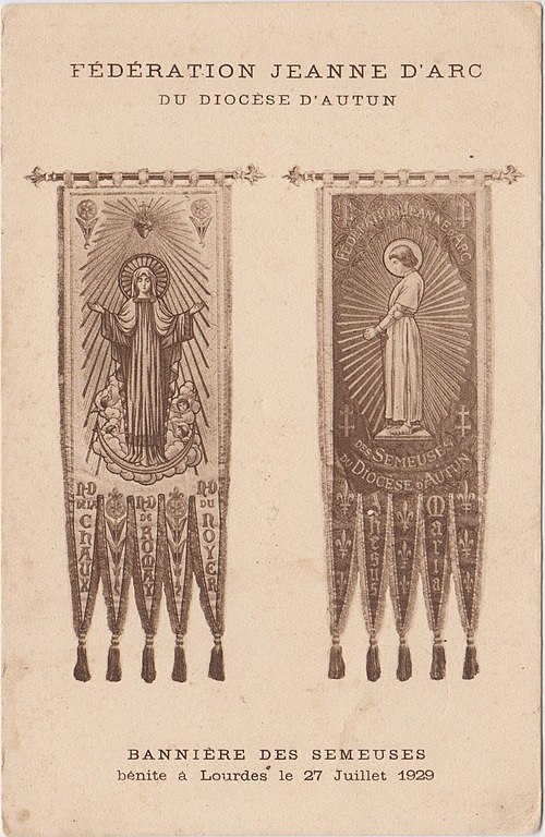 Carte postale ancienne Postcard - Fédération Jeanne d'Arc du diocèse d'Autun