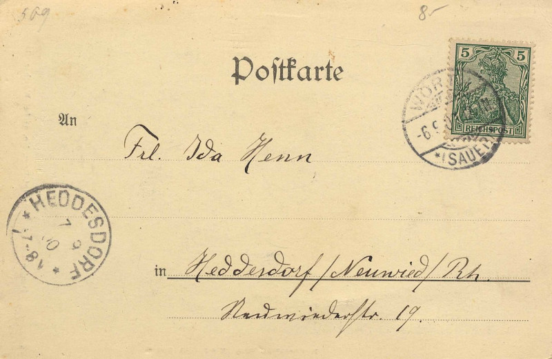 Carte postale ancienne Wörth a. S., Elsass-Lothringen - Denkmal des 6. Thüringischen Infanterie-Regiments Nr. 95 bei Wörth (back) (Zeno Ansichtskarten)