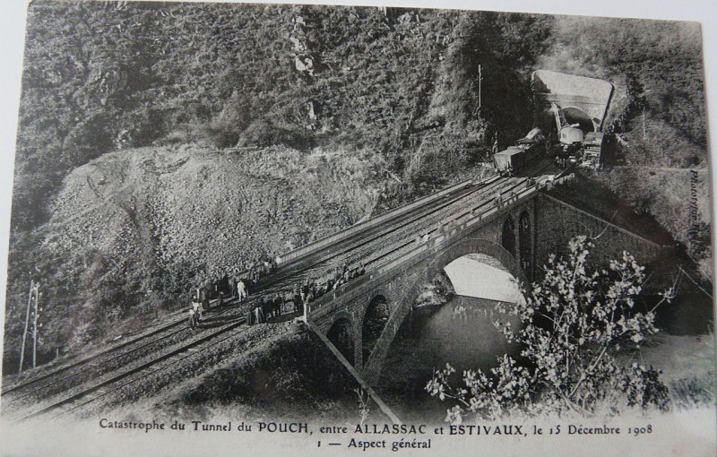 Carte postale ancienne Accident tunnel Pouch 1908 (11)