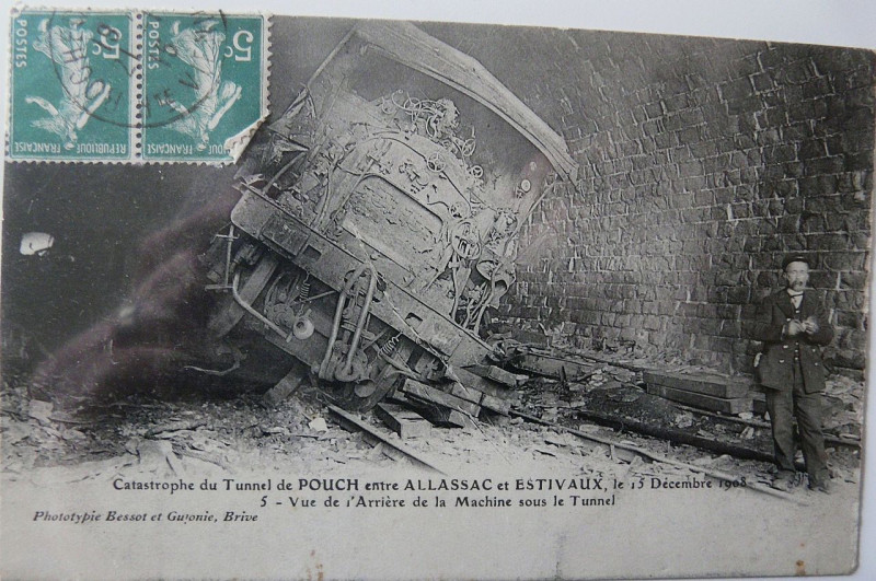 Carte postale ancienne Accident tunnel Pouch 1908 (14)