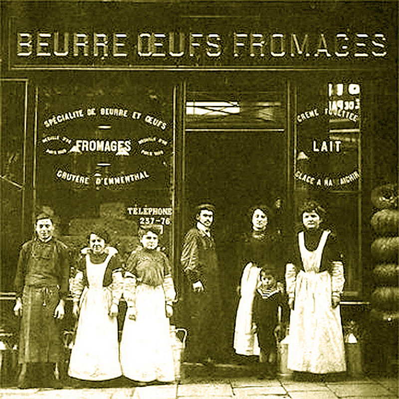 Carte postale ancienne Famille Androuët en 1909