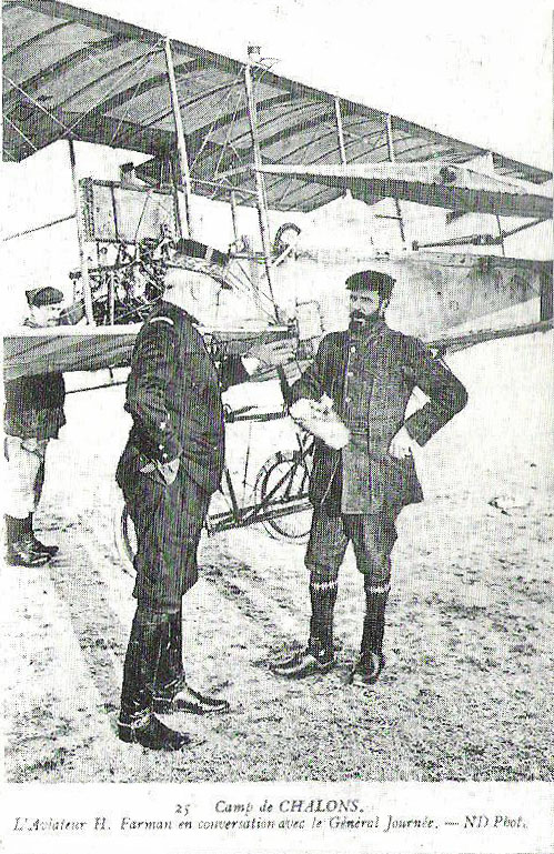 Carte postale ancienne Farman et le gén Journée avion saharien html 4500bf2c