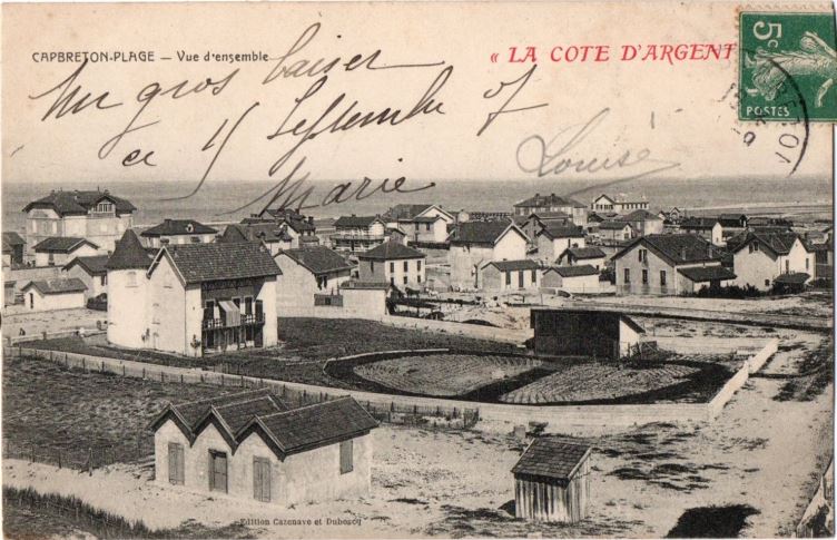 Carte postale ancienne Rue des Mousses à Capbreton vers 1910 à Capbreton