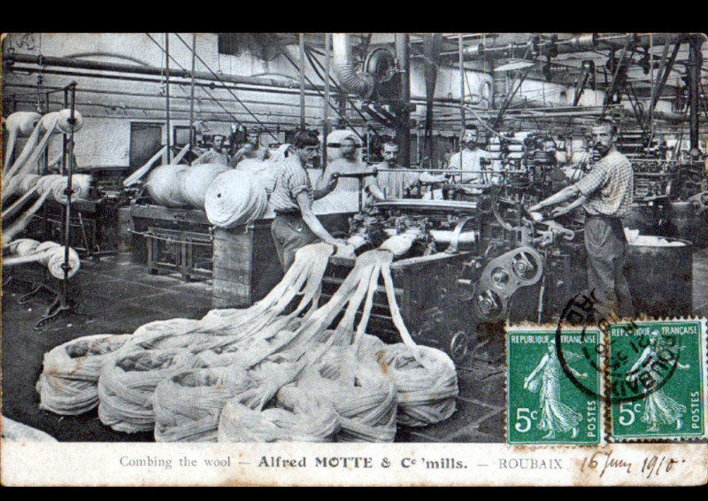 Carte postale ancienne Usine Motte 1910