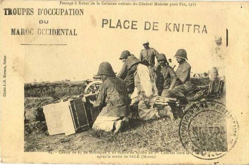 Carte postale ancienne French Troops in Morocco
