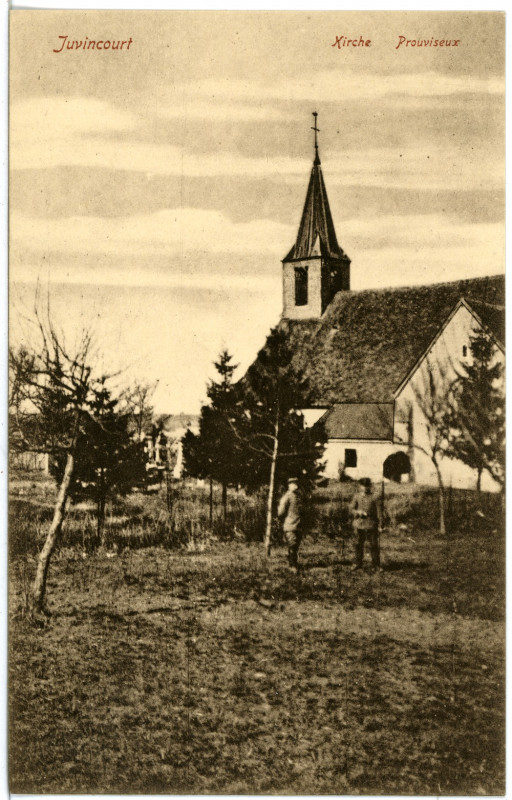 Carte postale ancienne 18793-Jouvincourt-1915-Kirche Prouviseux-Brück & Sohn Kunstverlag