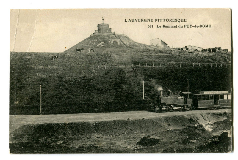 Carte postale ancienne Puy-de-Dôme Le sommet du Puy-de-Dôme